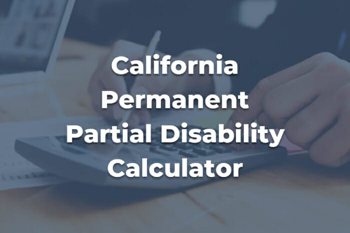 California Permanent Partial Disability Settlement Calculator